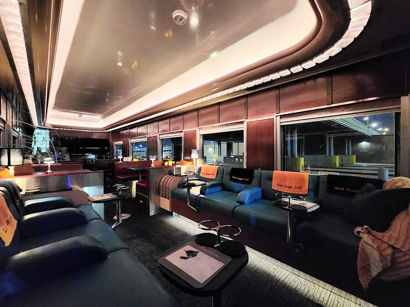 The lounge inside of Blue Ridge Club